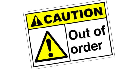 out of order sign